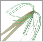 無双真鯛フリースライドロングストレート ラバー&フックセットイソメグリーン 無双真鯛フリースライドロングストレート ラバー&フックセットイソメグリーン