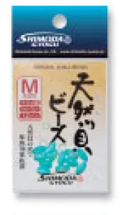 天然貝ビーズ ナツメ型 ライトブルー - 446円